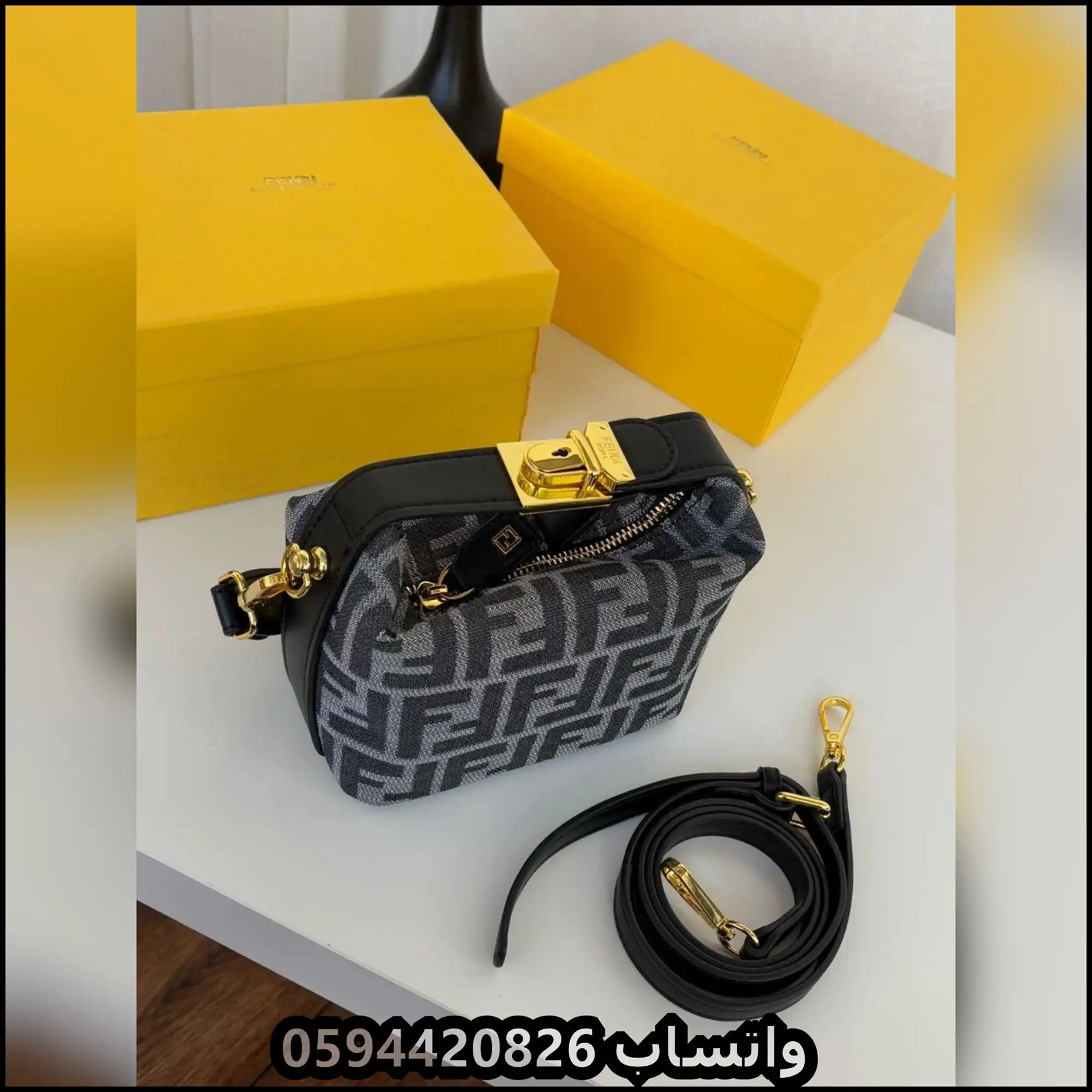 شنطة فندي نسائية قماشية حجم صغير 8 شنطة فندي نسائية قماشية حجم صغير