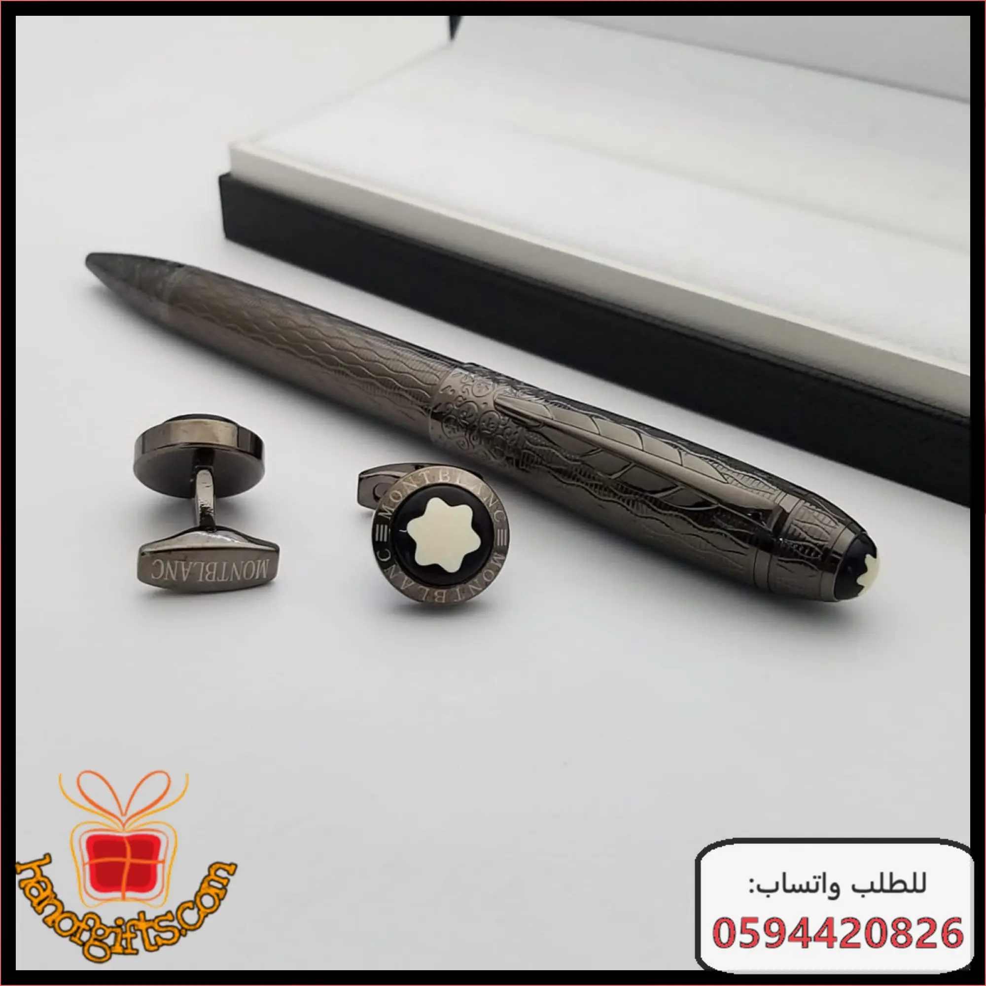 قلم مونت بلانك الجديد لون اسود مع الكبك