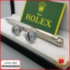 vg75 (4) قلم وكبك Rolex فضي مزخرف