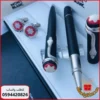 قلم مونت بلانك ثعبان اسود مطفي مع فضي