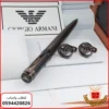 Giorgio Armani قلم وكبك فحمي داكن