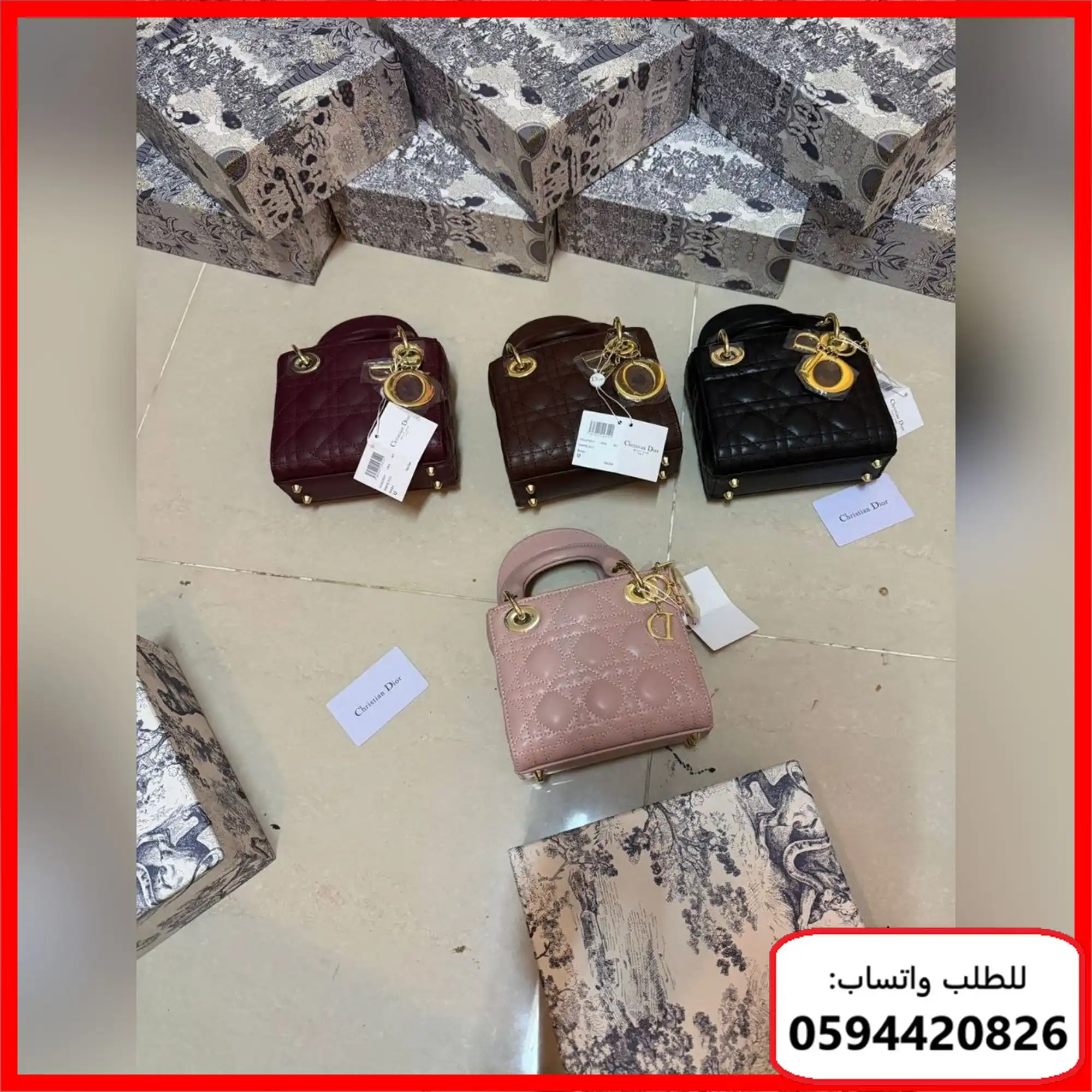 Rbt105 (1) شنطة ديور الميني المبطن