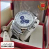 BVLGARI سبورت كرونوقراف ابيض بتفاصيل ازرق