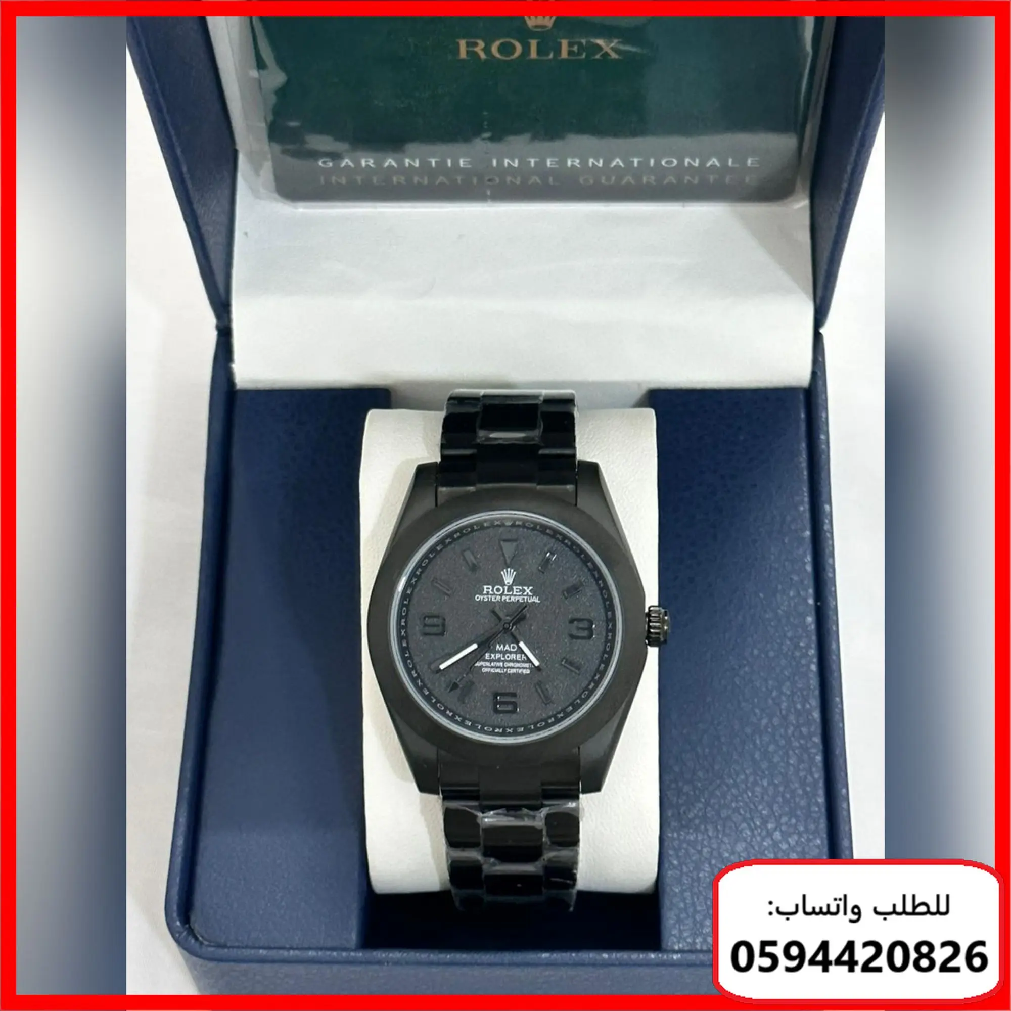 ساعات رولكس اسود مكينة بطارية رجالية اكسبلورر