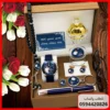 wx84 (10) طقم رجالي ساعة وكبك وخاتم وقلم ومبخرة