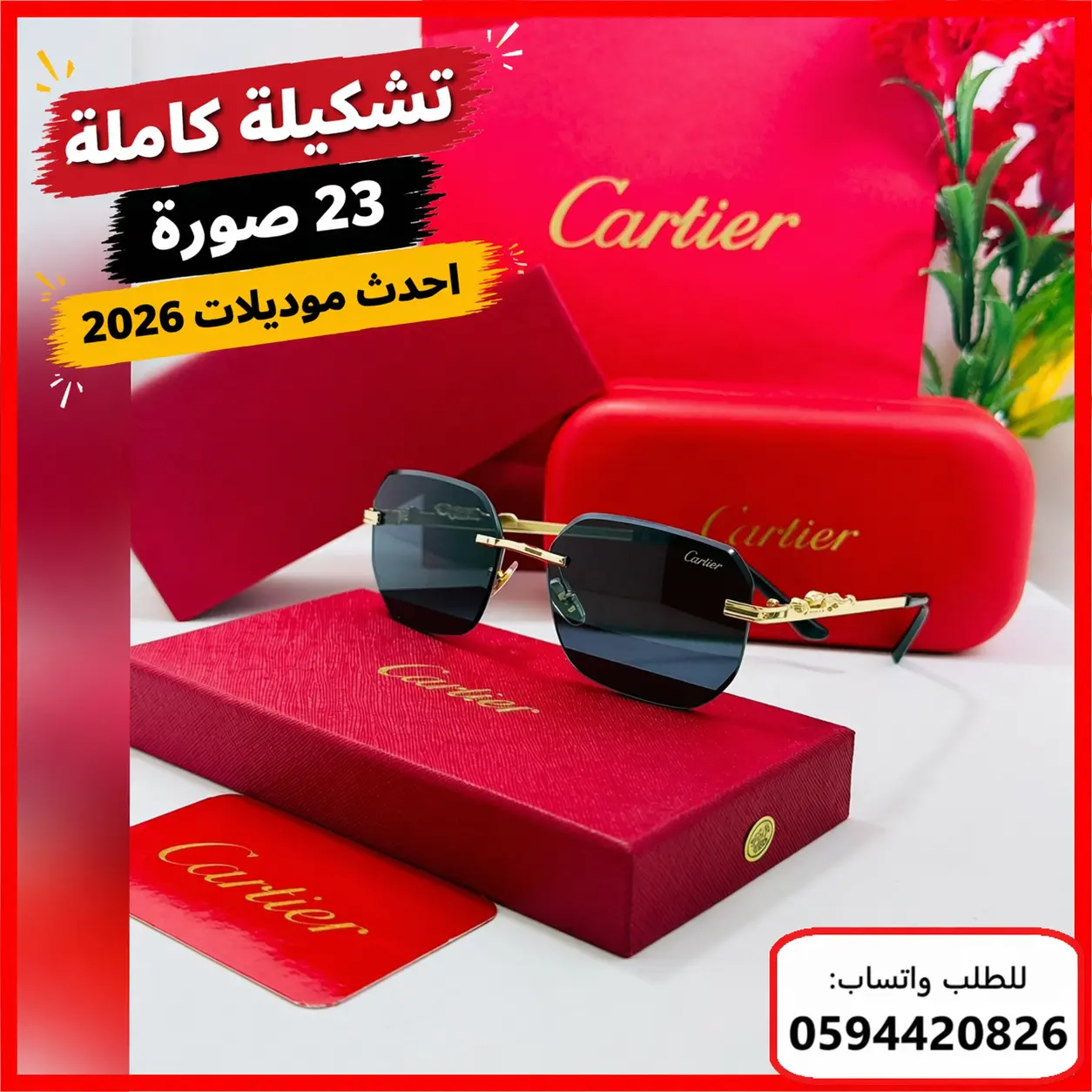 نظارات شمسية بدون إطار كارتير