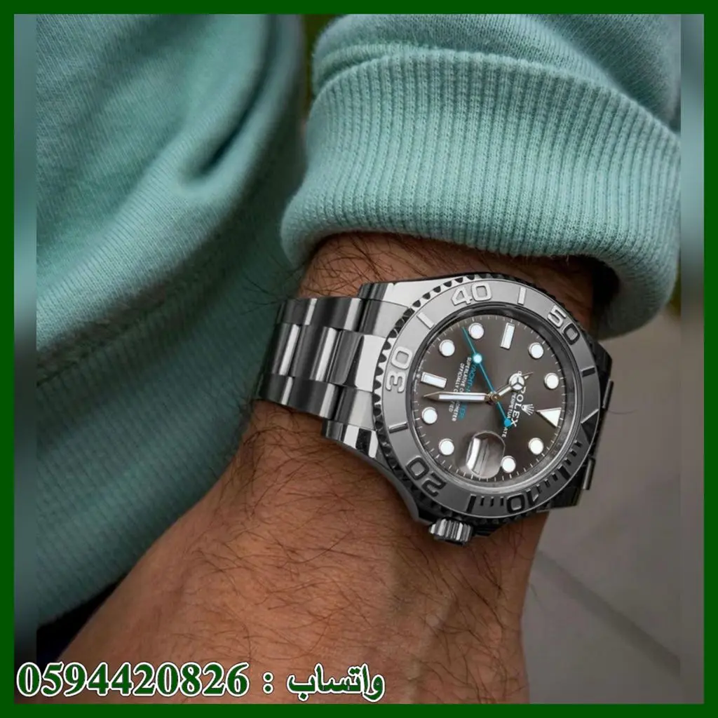 ساعة Rolex Yacht-Master رجالية أوتوماتيك مينا رمادي