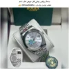 Rad184 (1) ساعة Rolex رجالية قفل عريض ومينا فضي