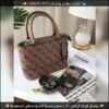 شنطة جس وردي موكا بنقش الماركة
