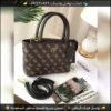 شنطة Guess بنية بنقش الماركة
