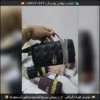 شنطة ديور ليدي مبطنة بسلسلة (اسود عنابي وردي)