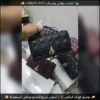 شنطة ديور ليدي مبطنة بسلسلة (اسود عنابي وردي)