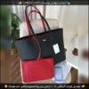 Rbt118 (10) شنطة Lacoste سلة دبل فيس اسود واحمر