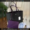 Rbt118 (4) شنطة Lacoste سلة دبل فيس اسود وبنفسجي