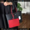 Rbt118 (5) شنطة Lacoste سلة دبل فيس اسود واحمر