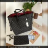Rbt130 (7) شنطة Louis Vuitton سلة سوداء مع محفظة