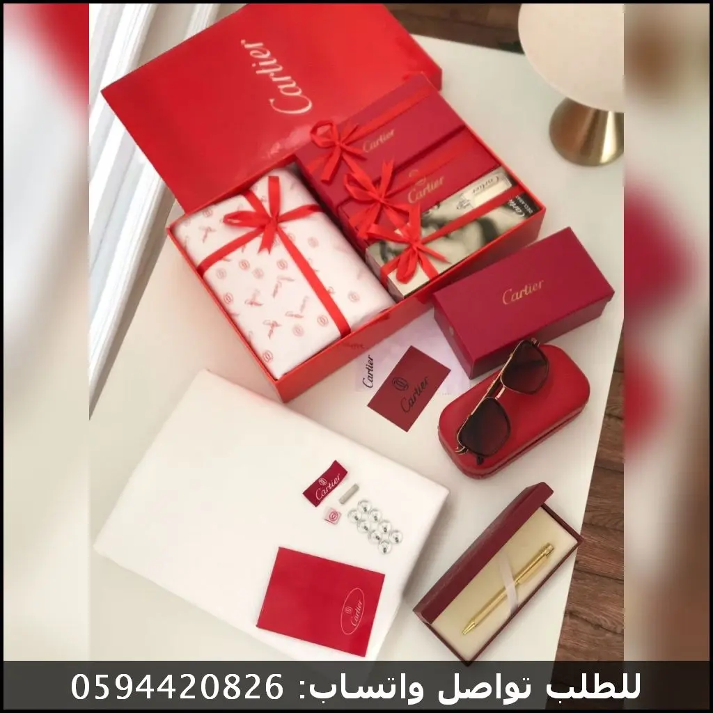 cartier-gift-set-rad154 (10) طقم كارتير رجالي قماش ونظارة وقلم وعطر