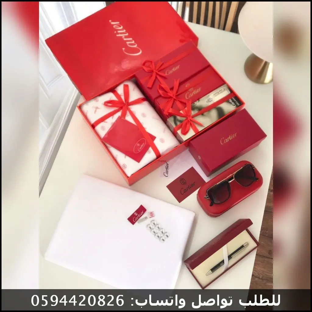 cartier-gift-set-rad154 (4) طقم كارتير رجالي قماش ونظارة وقلم وعطر