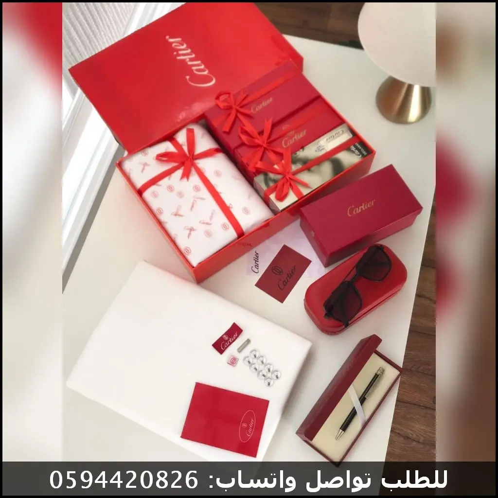 cartier-gift-set-rad154 (5) طقم كارتير رجالي قماش ونظارة وقلم وعطر