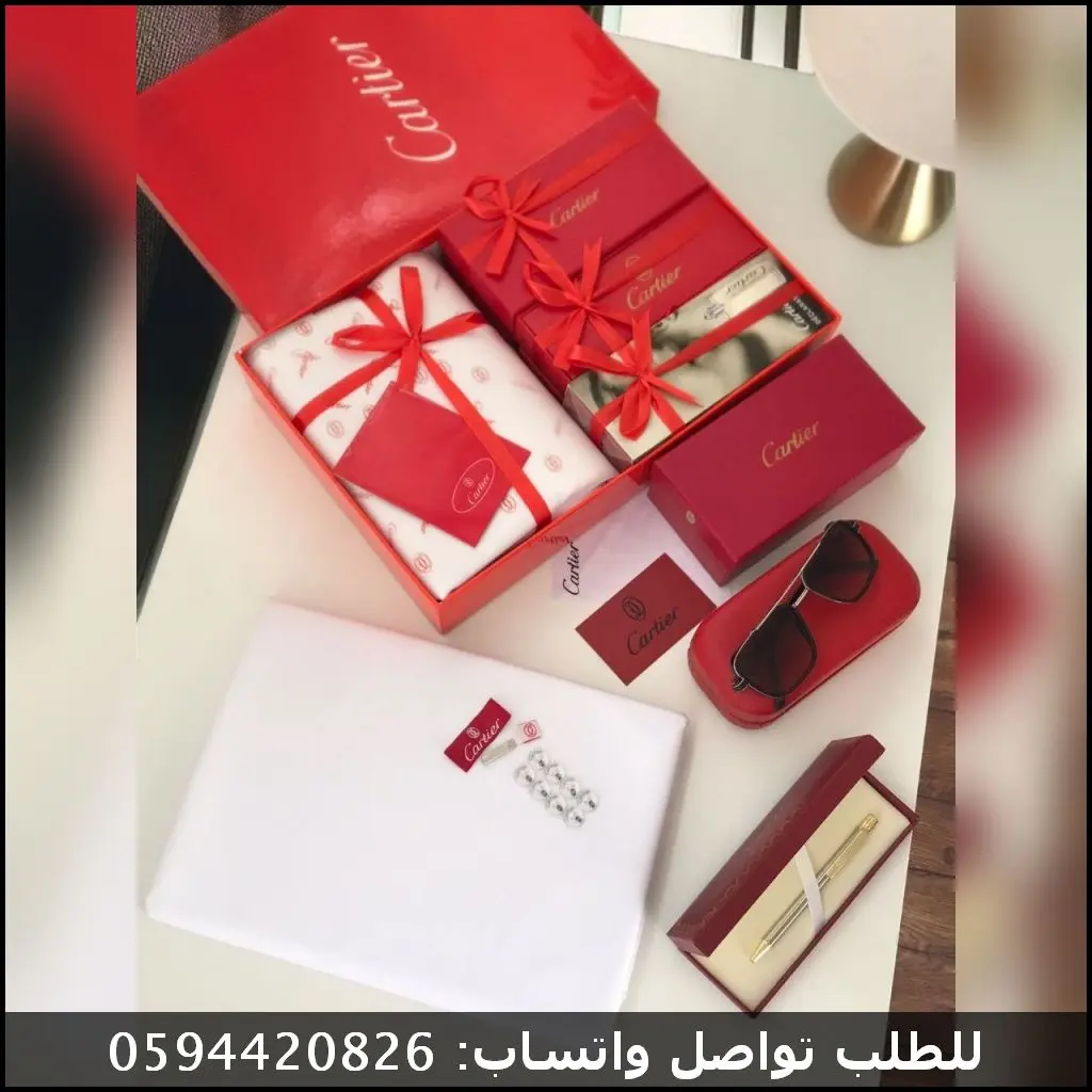 cartier-gift-set-rad154 (7) طقم كارتير رجالي قماش ونظارة وقلم وعطر