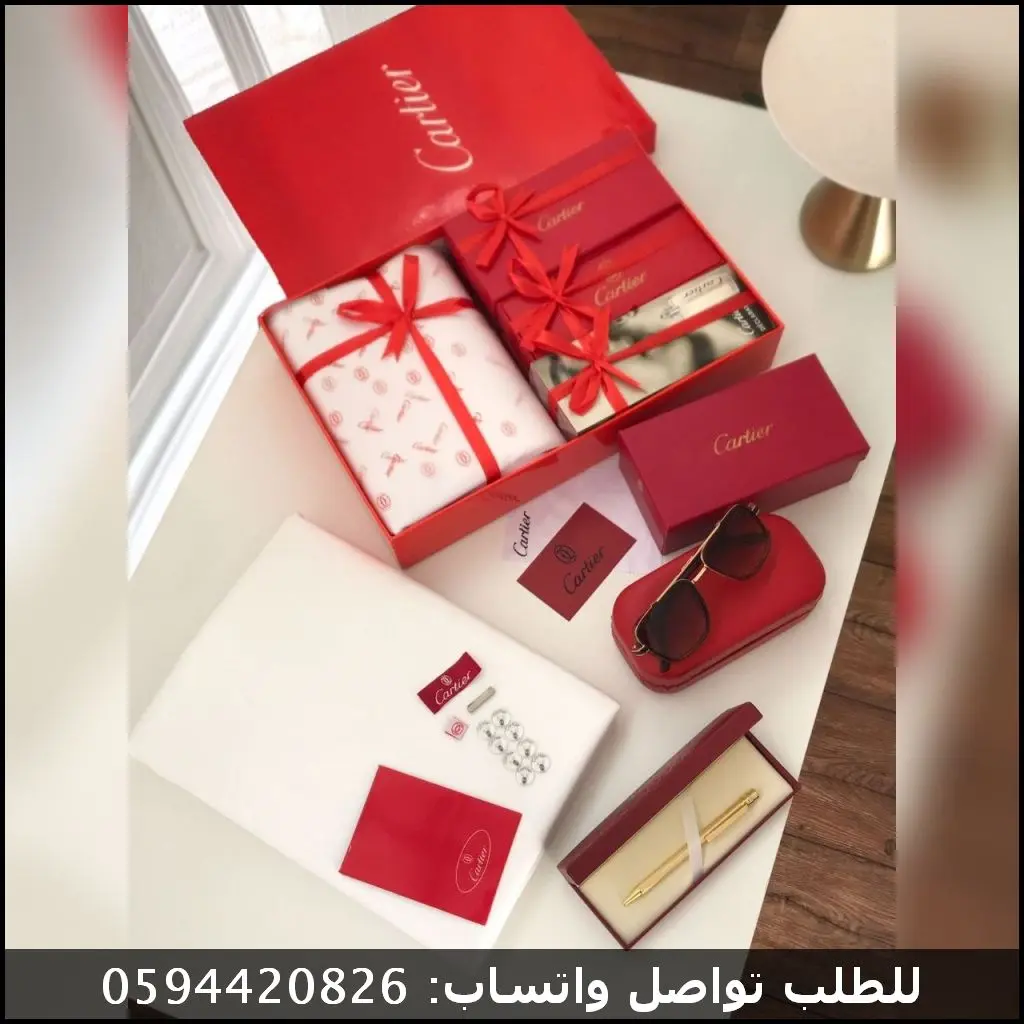 cartier-gift-set-rad154 (8) طقم كارتير رجالي قماش ونظارة وقلم وعطر