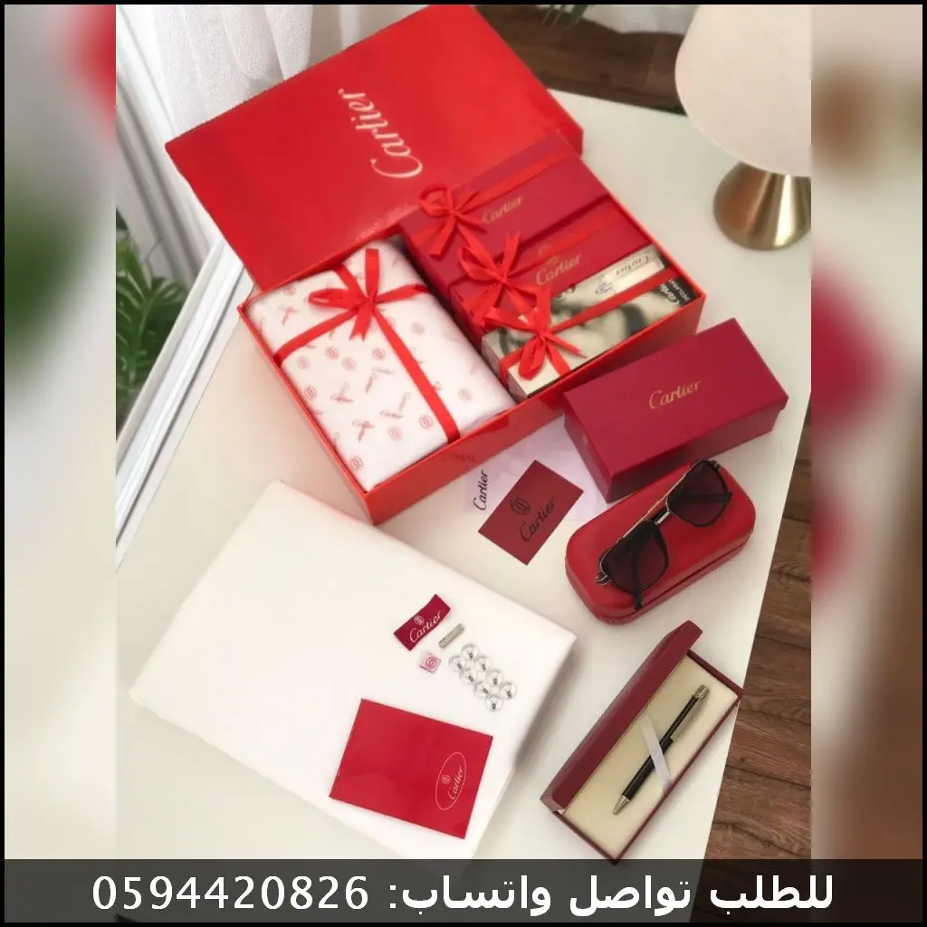 cartier-gift-set-rad154 (9) طقم كارتير رجالي قماش ونظارة وقلم وعطر