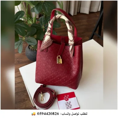 شنطة سي اتش مونوغرام نسائية عنابي