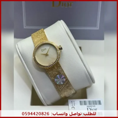 ساعات ديور ذهبي مينا لؤلؤي