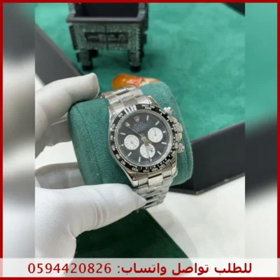 رولكس ديتونا رجالية بمينا أسود مكينة أوتوماتيك