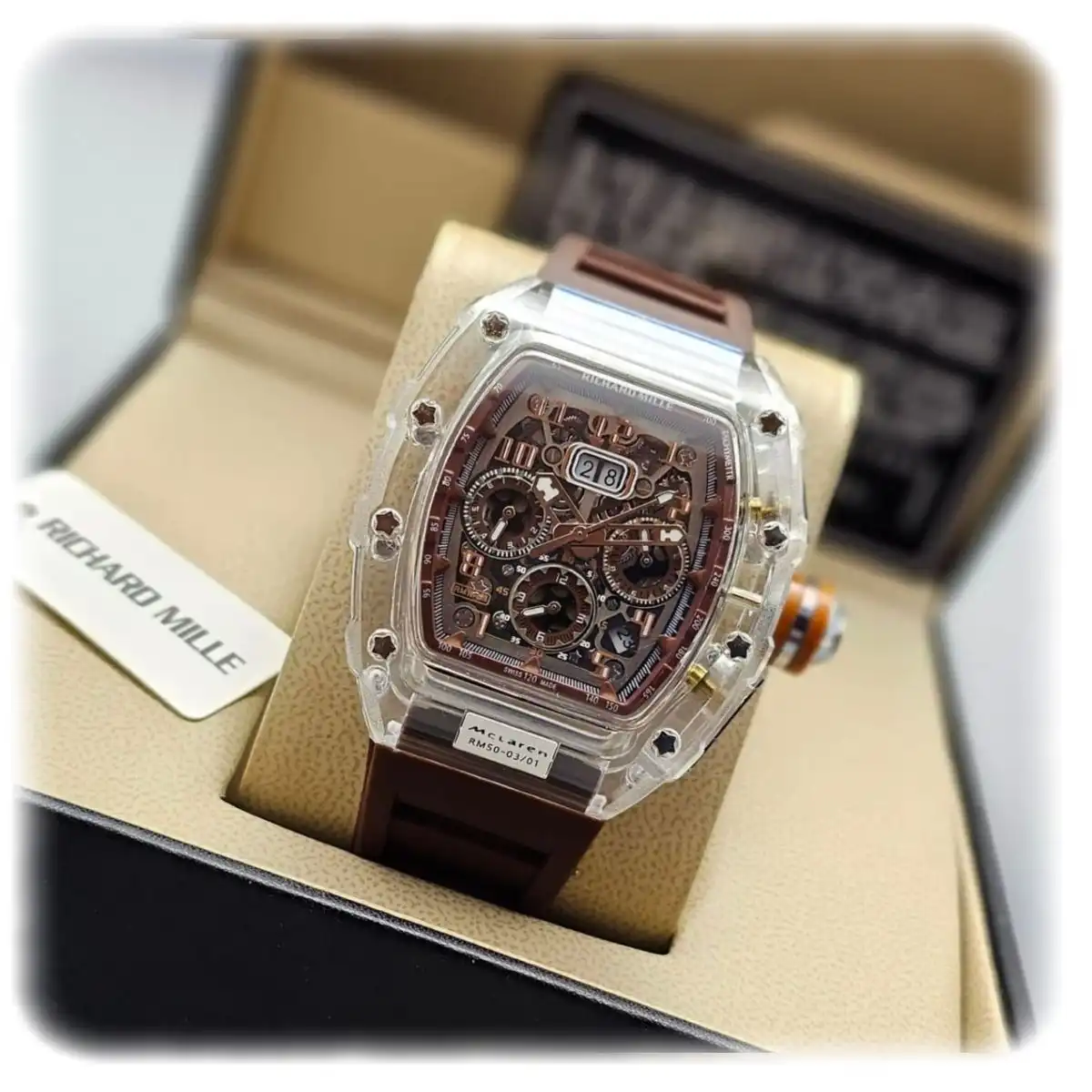 ساعة RM 50-03 لون بني