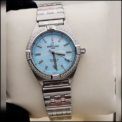 ساعة بريتلينغ نسائية سماوية مقاس 34mm